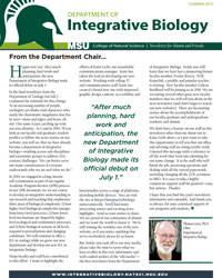 Cover of the 2015 Department of Integrative Biology Alumni and Friends Newsletter